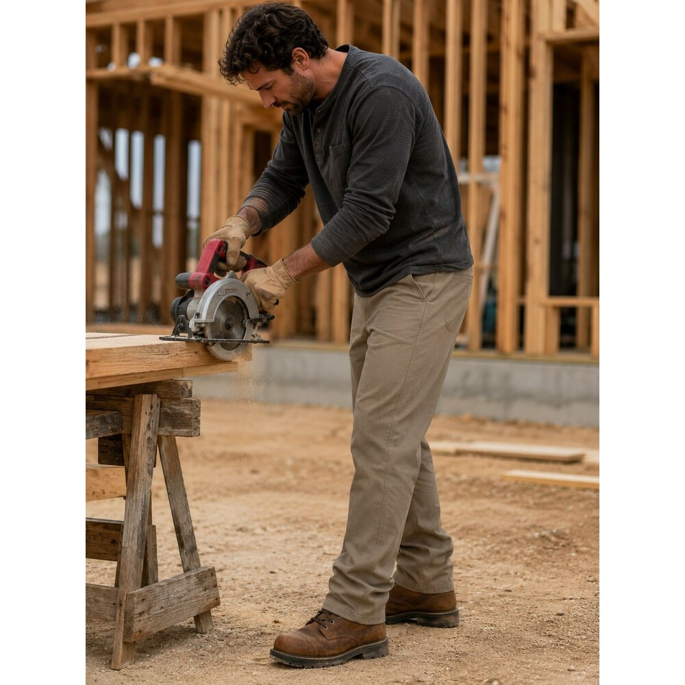 Coleman Men's 34x32 Khaki Tan Fleece Lined Canvas Utility Pants (SACF2P5385)